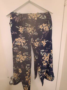 Navy blue floral pants